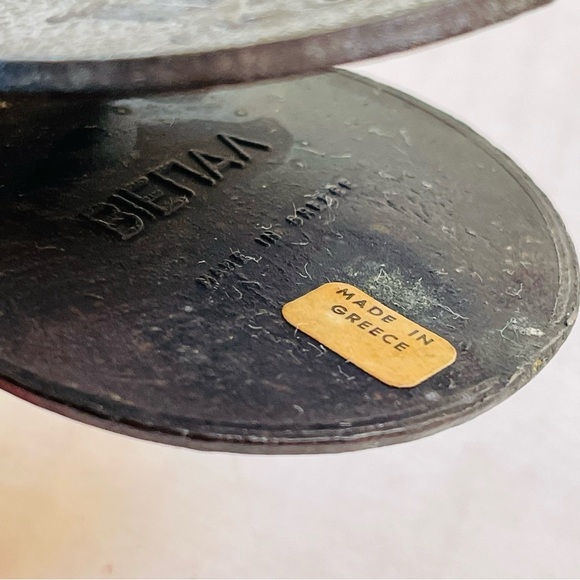 Vintage Greek Copper Bronze Paper Clip Double Sided Ornate Letter Mail Clamp - Picture 3 of 3